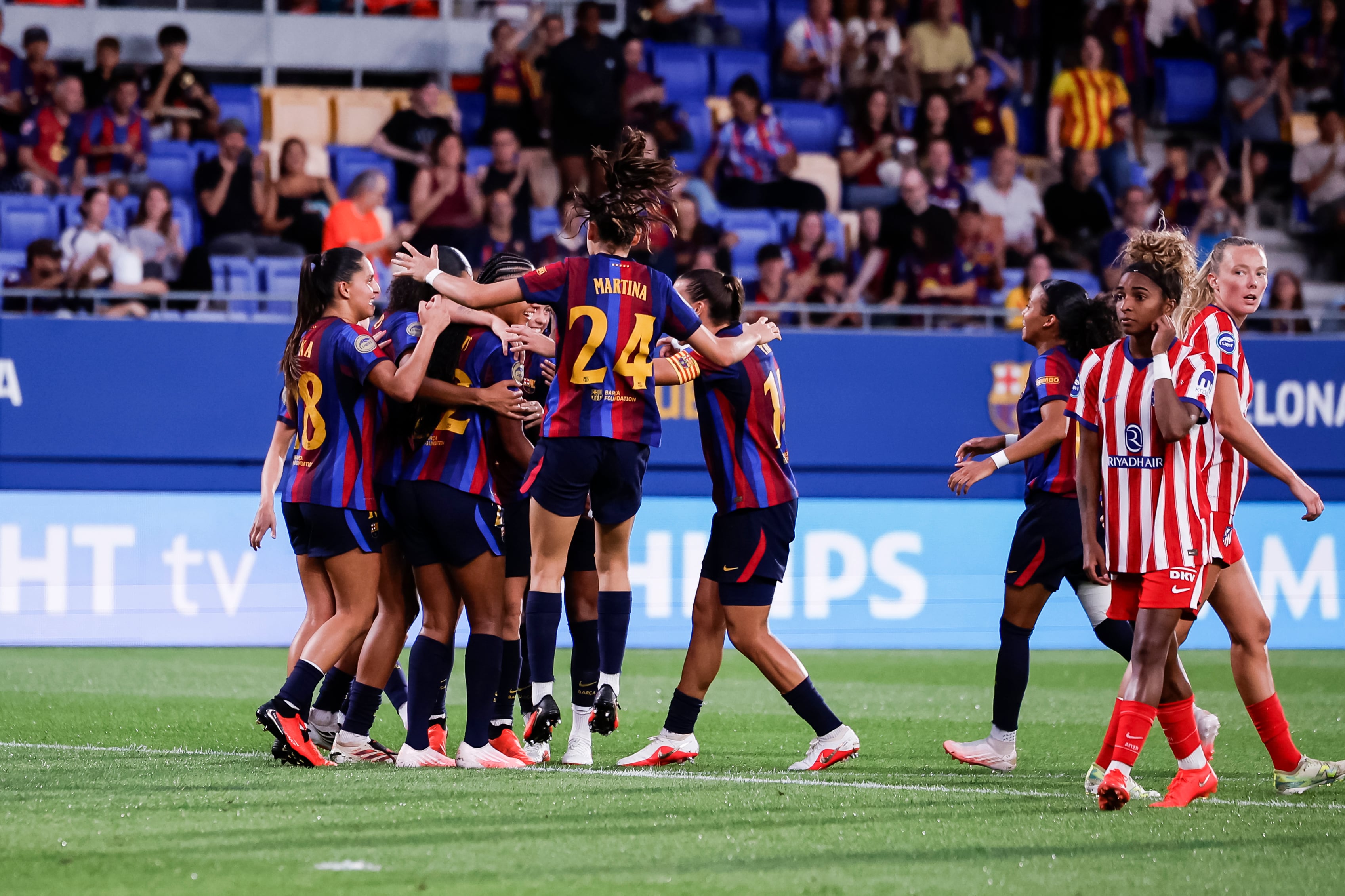 La pegada del Barça se impone a la profundidad del Atlético