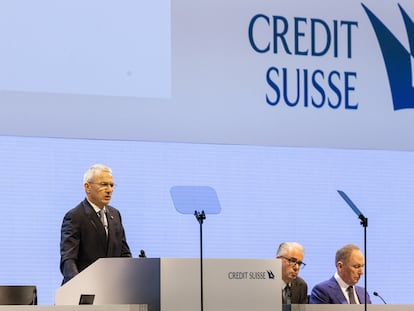Junta de accionistas de Credit Suisse.