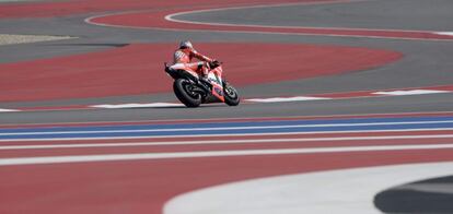 Nicky Hayden durante los entrenamientos en Austin.