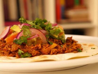 Cochinita Pibil, típica de Yucatán.