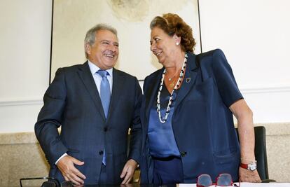 El expresidente de la Diputación de Valencia Alfonso Rus, detenido en la operación Taula, y la exalcaldesa Rita Barberá, salpicada por el caso.