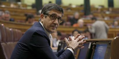 El diputado socialista Patxi López, en una imagen reciente en el Congreso.