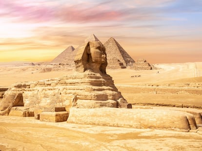 Las pirámides de Giza, en Egipto.