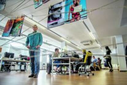 David Troya, en la sede de su empresa de campings con glamour.