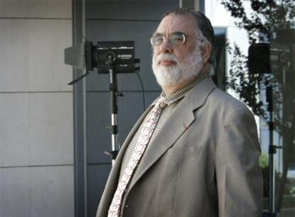 El director Francis Ford Coppola, ayer por la mañana en los estudios de la Ciudad de la Luz en Alicante.