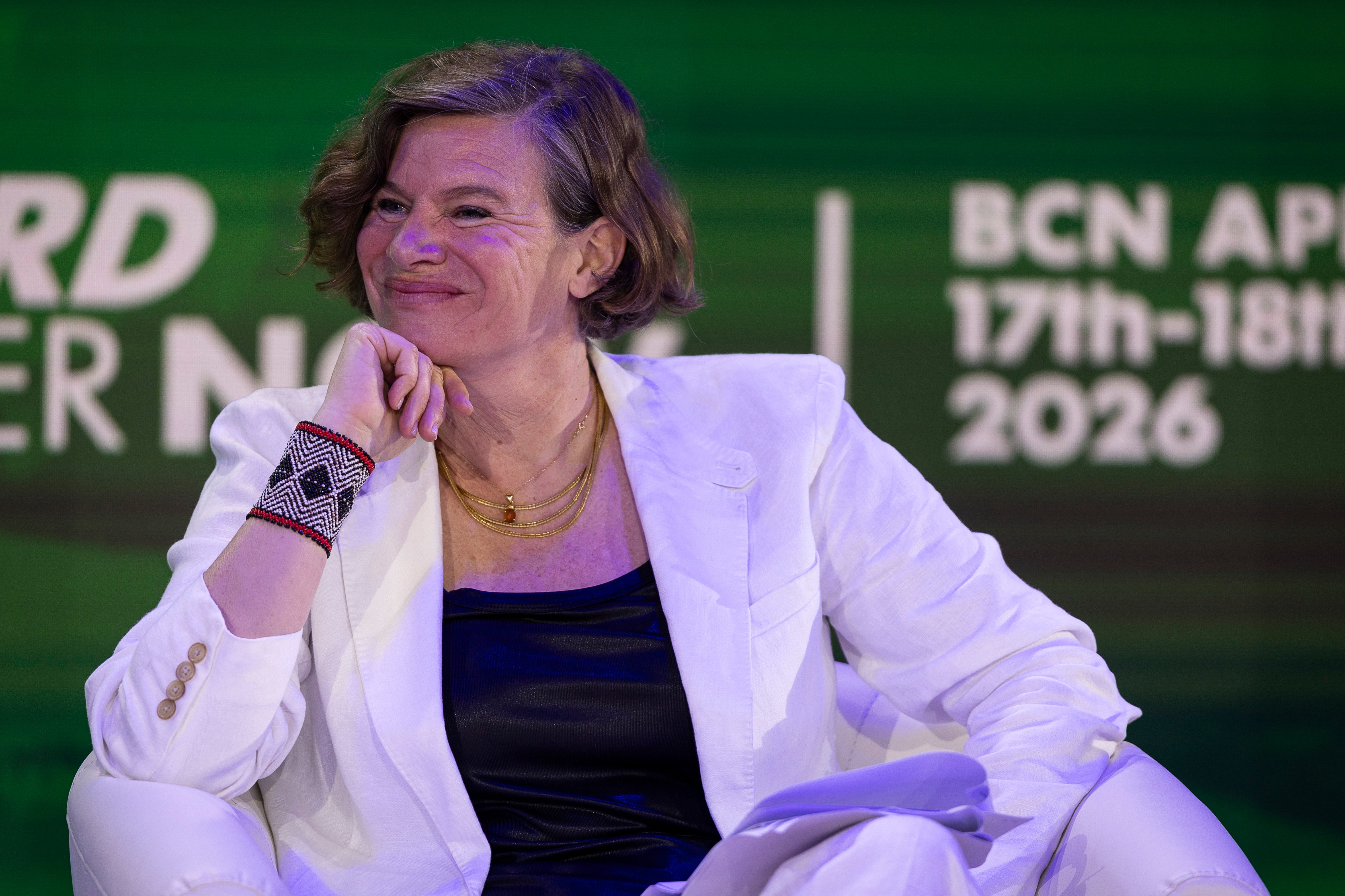 Mariana Mazzucato, interviene en la mesa redonda 'Recuperar la economía: una política industrial ecológica más allá del neoliberalismo'. 