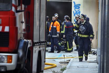 Fuego en la sede abandonada de Iberdrola