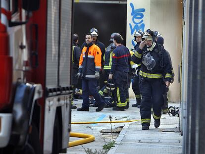 Fuego en la sede abandonada de Iberdrola