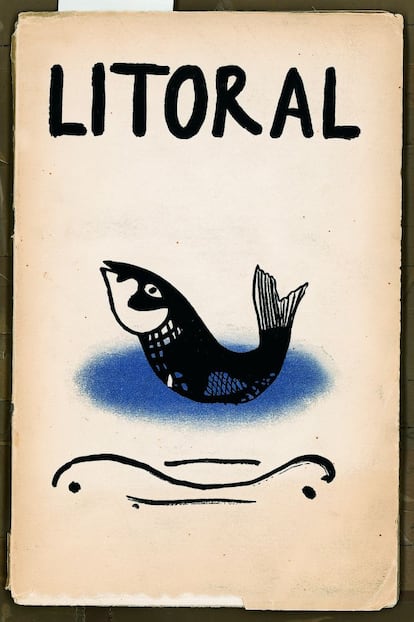 Portada del número 1 de la revista Litoral, con ilustración de Manuel Ángeles Ortiz, Málaga, noviembre de 1926. Residencia de Estudiantes, Madrid.