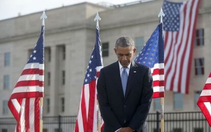 Obama, este jueves en el Pentágono.