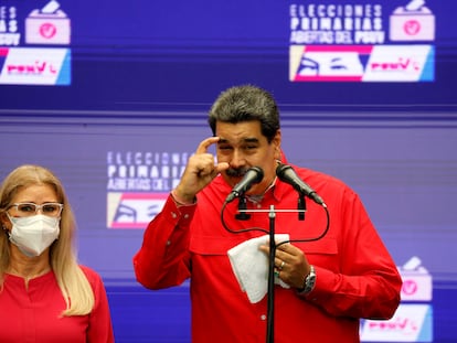 Nicolás Maduro, em uma coletiva de imprensa em 8 de agosto.