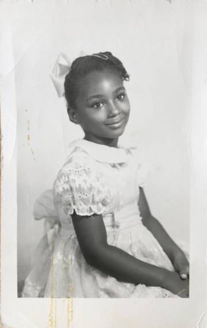Sherry Johnson, aos sete anos de idade.