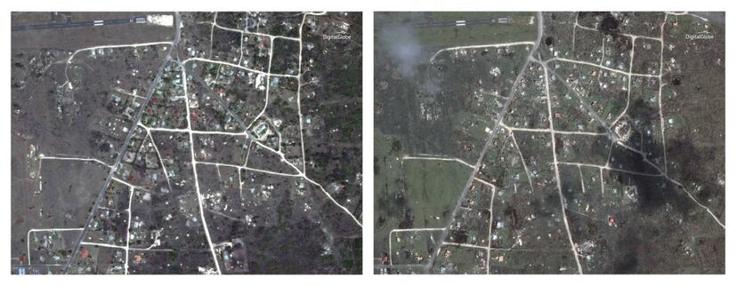 El antes y el después tras el paso del huracán Irma en las Islas del ...
