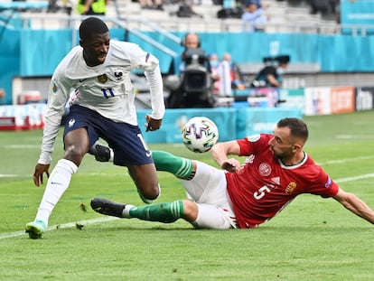 Dembélé durante el partido contra Hungría.