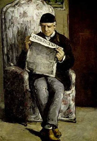 <i>El padre del artista leyendo &#39;L&#39;Événement&#39;</i> (1866), de Cézanne.