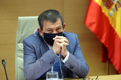 Bonifacio Díaz Sevillano, durante su declaración en el Congreso en abril de 2021.