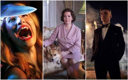 Imágenes promocionales de 'American Horror Story: 1984', 'The Crown' y 'Peaky Blinders'.