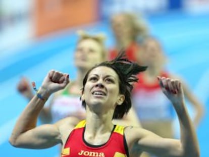 Isabel Macias, durante los Mundiales de Gotemburgo.