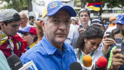 Antonio Ledezma, prefeito de Caracas, em uma manifestação em 2014.