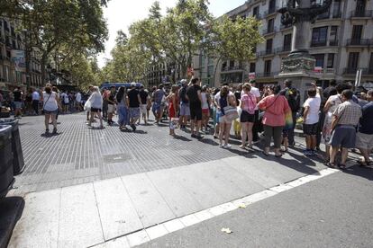 Part superior de la Rambla, per on es va enfilar la furgoneta.