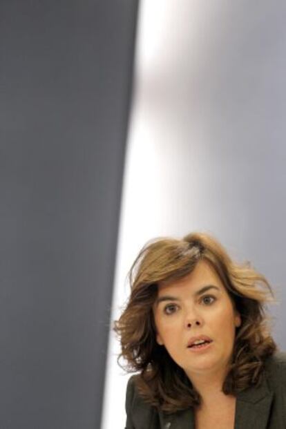 Soraya S&aacute;enz de Santamar&iacute;a, vicepresidenta del Gobierno central.