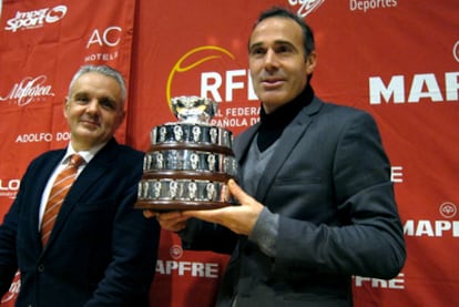 Àlex Corretja en su presentación como capitán de la Copa Davis.