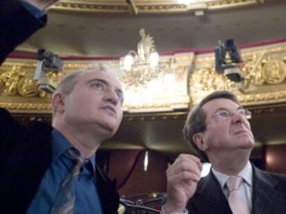 El director del Liceo, Joan Matabosch, y su homólogo en el Real, Gerard Mortier.