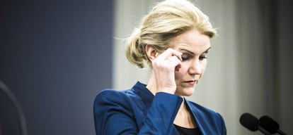 La primera ministra danesa, Helle Thorning-Schmidt, en una conferencia de prensa tras los atentados.