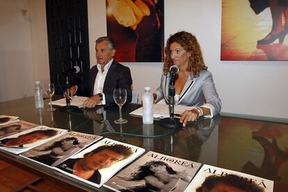 Paulino Plata y María Ángeles Carrasco, ayer en la sede del Instituto Andaluz del Flamenco.