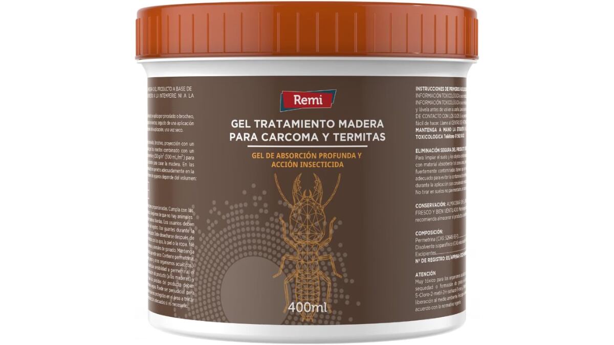 Este gel insecticida para la madera es fácil de aplicar.