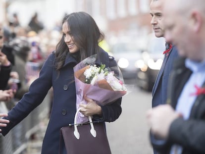 Meghan Markle, el pasado 1 de diceimbre en Nottingham, en su primer evento oficial tras anunciarse su compromiso con el pr&iacute;ncipe Enrique.