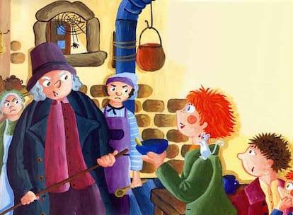 Ilustracion realizada por Alicia Ginebreda para <i>Oliver Twist.</i>