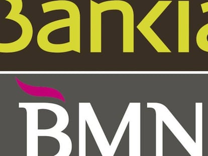 Logos de Bankia y del Banco Mare Nostrum (BMN)