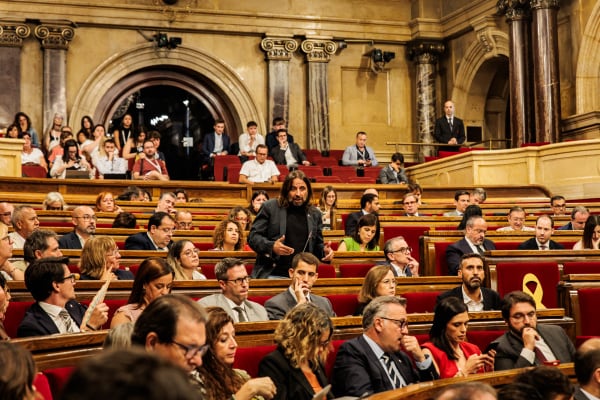 El diputado republicano Jordi Albert, en un moemnto del Pleno.