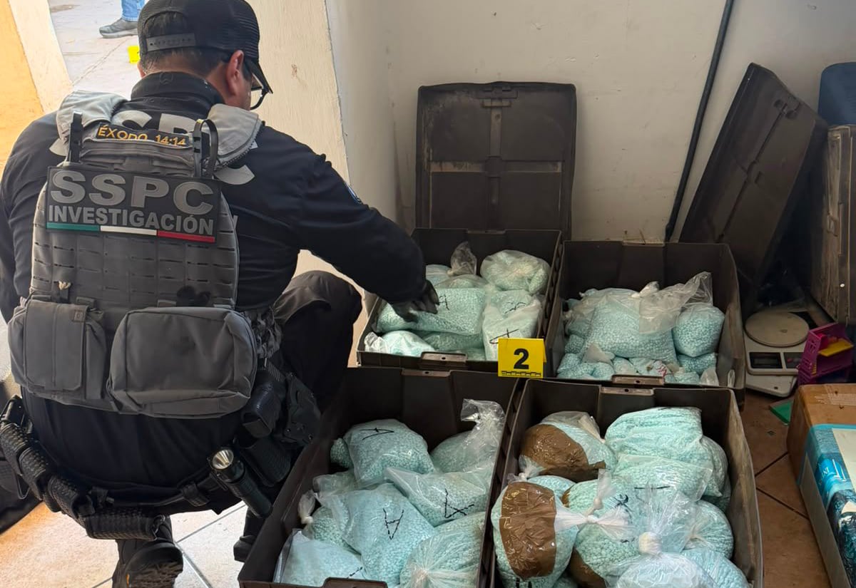 México incauta 120 kilos de pastillas de fentanilo en Baja California en un operativo con información de la DEA