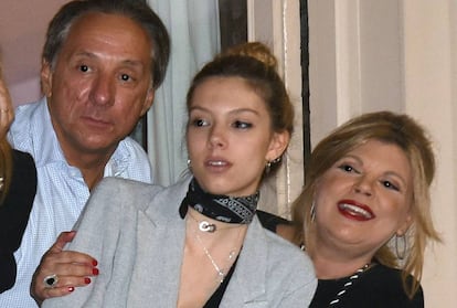 Terelu Campos y Alejandro Rubio con su hija Alejandra en la pasada Semana Santa en Málaga.