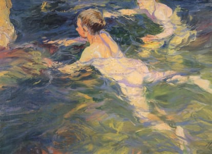 'Nadadores en Jávea', pintado en 1905 por Sorolla.