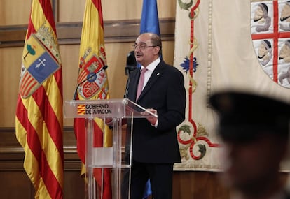 El presidente de Aragón, Javier Lambán. 