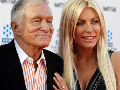 Hugh Hefner y Crystal Harris, en una imagen de 2011.