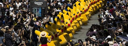 Desfile de personajes de la franquicia 'Pokemon' (una de las más rentables del mundo) en Yokohama (Japón).