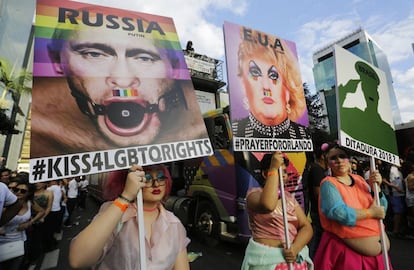 Protestos contra Putin, Trump e crítica à ditadura militar em São Paulo.