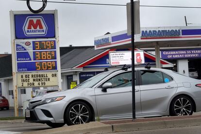 Una gasolinera de la firma Marathon, fotografiada esta semana en Elk Grove Village (Illinois).