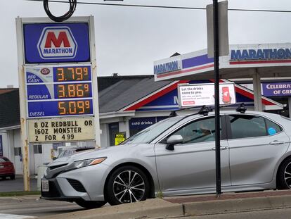 Una gasolinera de la firma Marathon, fotografiada esta semana en Elk Grove Village (Illinois).