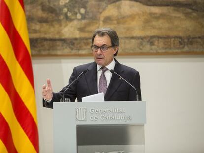 Mas, durant la compareixença d'aquest vespre