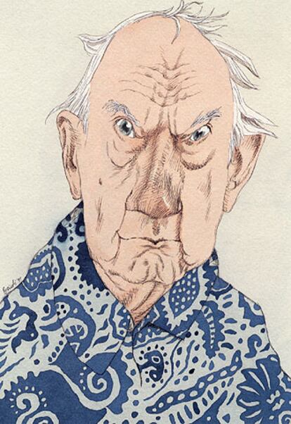 Graham Greene (1904-1991), visto por Tullio Pericoli.