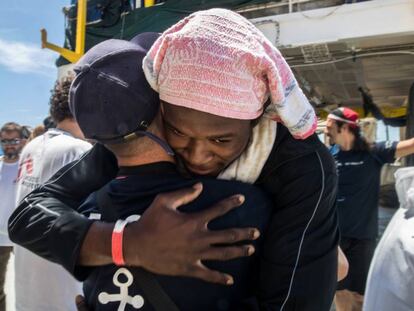 The Aquarius and two accompanying ships arrived in Valencia on Sunday.