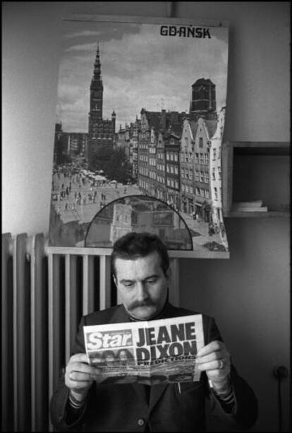 El sindicalista Lech Walesa en Gdansk en 1980.