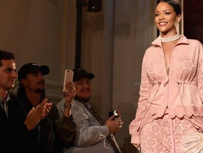 Rihanna, en el desfile de su segunda colecci&oacute;n para Puma. 