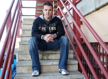 Carlos Marchena, en la ciudad deportiva del Valencia.