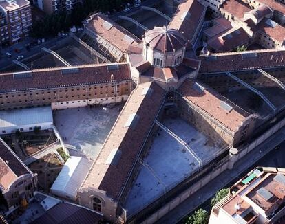 Vista aérea de la cárcel Modelo de Barcelona.